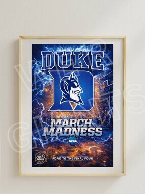 DUKE Basketball March Madness Art Print 11" x 17"